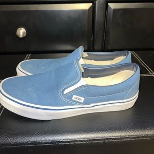 Blue Slip On Vans Size 10